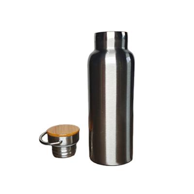 China Sustainable Bottle 500ml Double Layer Stainless Steel Vacuum Sports Kettle Coated Coffee Pot With Sublimation Handle And Bamboo Cover Blank for sale