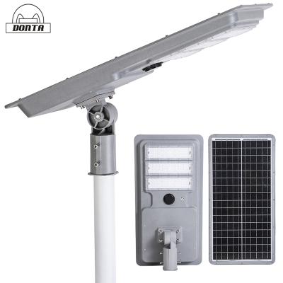 China ROAD outdoor waterproof IP65 smart motion sensor integrated all in one led solar street light 50w 80w 100w for sale