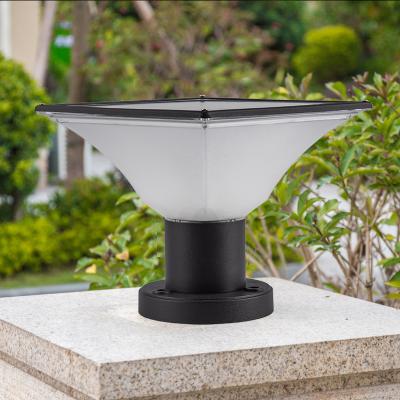 China Garden System Solar Powered Square Base Pathway Pillar Post Lamp for sale