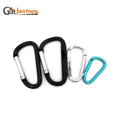 China Custom Logo Carabiner Cheap Carabiner Aluminum Carabiner D Spring Hook Souvenir Gifts Promotion for sale