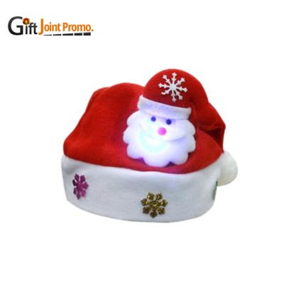 China Holiday Decoration Promotional Party Christmas Hat Novelty Red Christmas Hat Led Hat Christmas for sale