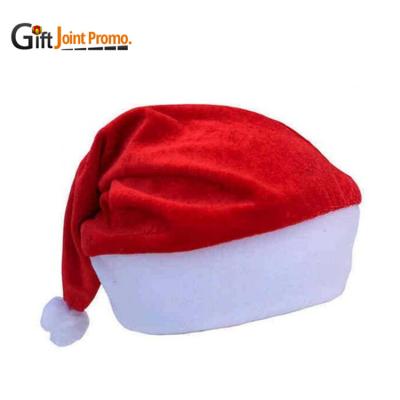 China Holiday Decoration Family Christmas Winter Hat Plush Christmas Hat Santa Hat For Adults for sale