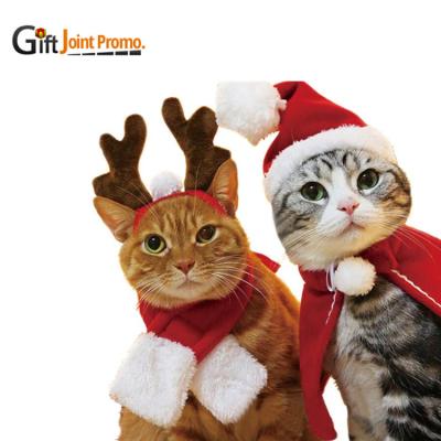 China Holiday Decoration Cute Christmas Pet Hat Santa Hat Cat Christmas Hat for sale