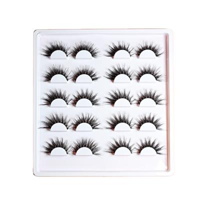 China 10 Pair Pack Natural Mixed 3D Mink Fur False Fake Eyelashes Long Combo Extensions for sale