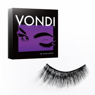 China Long VONDI Natural Clean Classic 3D Natural Thick Brand Wholesale 3 Pairs Mink Lashes for sale