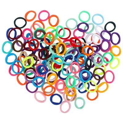 China DIY Nylon for Babies 300pcs Baby Hair Ties Rubber Band Hair Bands Soft Scrunchies for Infants Toddlers Small Elastic Bands for Kids Babies for sale