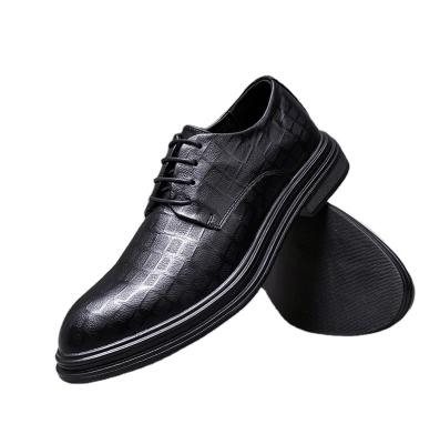 China Fashion Trend Male British Style Formal Business Leather Increased Breathable Casual Shoes Groom Wedding Shoes for sale