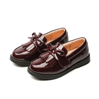 China Deodorization 2021 British princess girls new style children's leather shoes small single shoes for sale