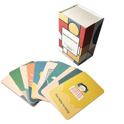 China Custom Education Flash Card Vocabulary Game Card Paper Alphabet Full Color Printing Learning Flash Cards for sale