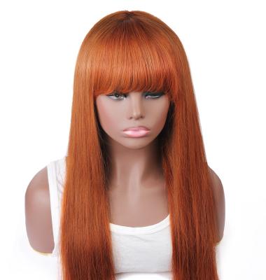 China Wholesale High Quality Raw Hair Straight Ginger Straight Machine Made Wig by Gingerj for sale