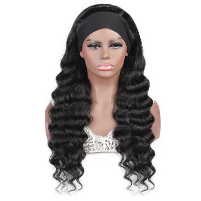 China Wholesale Deep Loose Raw Indian Hair Machine Made Wig For Women for sale