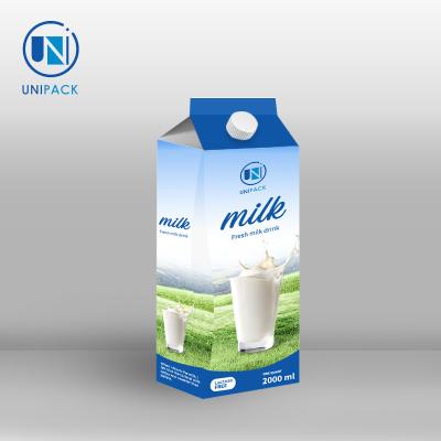 China High End Juice Milk  Gable Top Packaging Customized  Color zu verkaufen