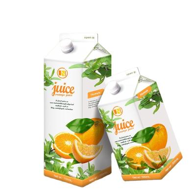 China Laminated Material Aseptic Brick Pack For Fruit Juice for sale