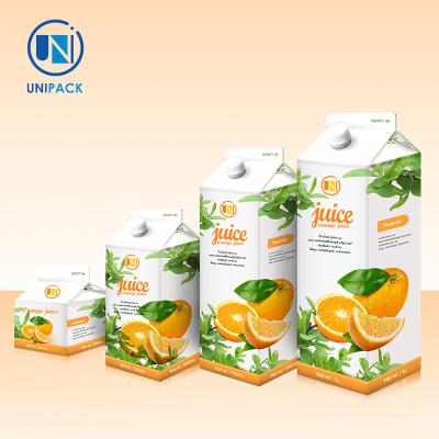 China Slim Luxury Gable Top Carton For Beverage , Milk , And Fruit Juice for sale