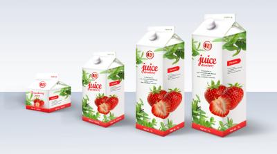 China Laminated Material Paper Gable Top Cardboard Juice Boxes for sale