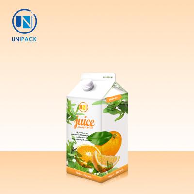 China Beverage Packaging Material Fruit Gable Top Milk Juice Boxes zu verkaufen