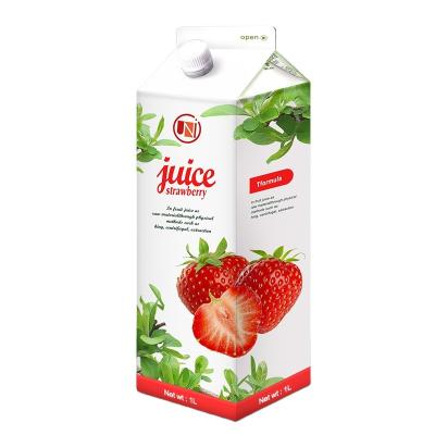 China kids strawberry milk gable top carton aseptic packaging spring water carton box packing zu verkaufen