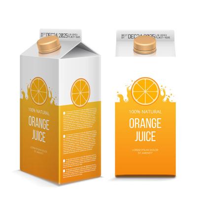 China Beverage Aseptic Cardboard Juice Cartons Customized Printing for sale