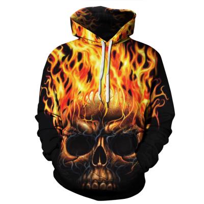 China 2021 New Arrival Breathable Autumn Spring Customized 3D Printing Hoodies For Women Skull Print Long Sleeve Sweatshirts Loose Women Clothing for sale