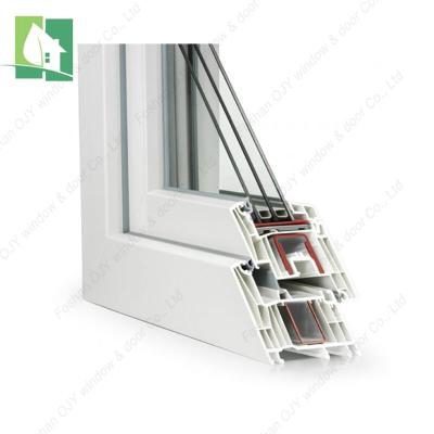 China High Quality Swing PVC Tinted Triple Impact PVC Casement Windows 3 Panel PVC Casement Window Made in China for sale