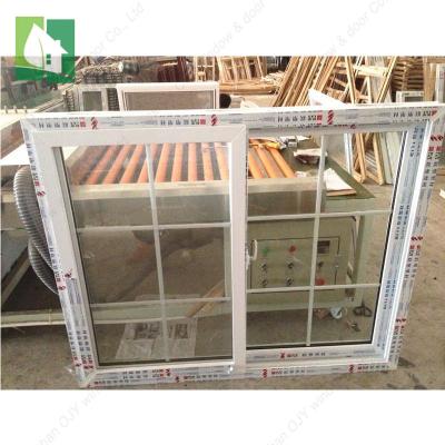 China European Standard Sliding PVC Window Design Magnetic Screen PVC Two Track Sliding Window for sale