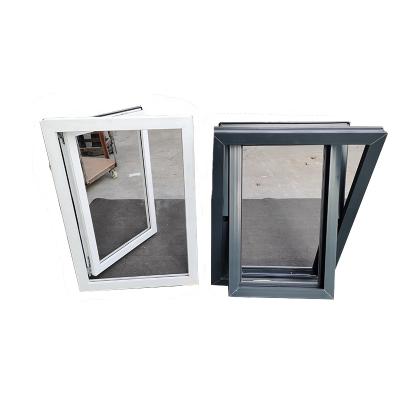 China Sale Maid Swing Mid Opening Pivot Windows Vertical Hinged PVC Awning Window Vertical Hinged Window for sale