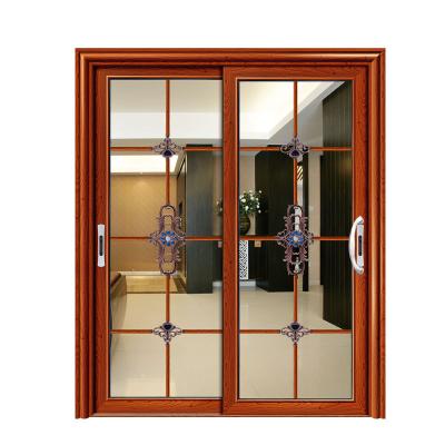 China Sliding exterior hot sales aluminum glass patio slide doors double glazed aluminum sliding door for sale