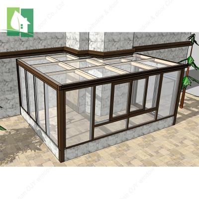 China Preservative modern castle balcony custom manufacture balcony glass type sunroom for sale