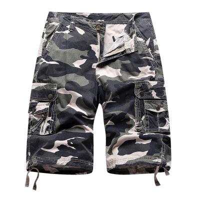 China Amazon Summer Camouflage Sustainable Cargo Shorts Cotton Casual Pants New Large Size Men's Cropped Pants for sale