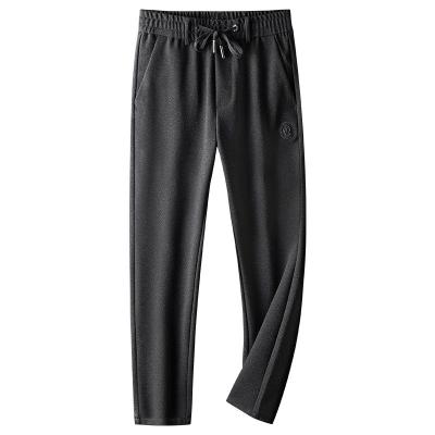 China 2021 new Anti-wrinkle waist elastic luxury light joggers casual pants thin-fitting sanded autumn trend elastic straight-leg pants for sale