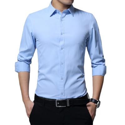 China Custom Anti-pilling Logo Men Long Sleeves Shirt Mens Dress Shirts China Supplier Hot Sale for sale