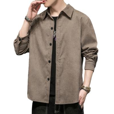 China Autumn Winter Casual Jacket Anti-pilling Men's Long Sleeve Shirt Fashion Cotton Polyester Shirts Top Blouse for sale