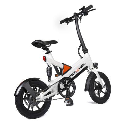 China Tourwheel 14Inch 36V Lithium Battery Electric Bike 40Km Adults Fat Tire Electric Bike City Bike for sale