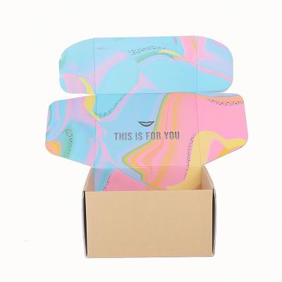 China Amazon Eco Friendly Recyclable Custom Packaging Recycled Black E-flute Corrugated Box Folding Mailing Boxes Small Mailing Boxes for sale