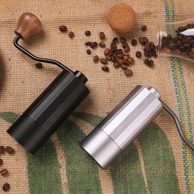 China Custom Logo Stainless Steel Adjustable Portable Modern Burr Manual Coffee Bean Grinder for sale