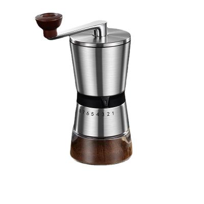 China Modern Wholesale Household Portable Mini Flat Burr Adjustable Manual Coffee Bean Grinder for sale