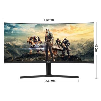 China 34 Inch Curved Hairtail Screen 4k144hz HD 34 Inch Computer Display E-sports Curved IPS Display Outdoor 21:9 for sale