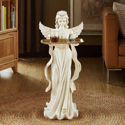 China Large Europe Floor Ornaments Retro Alice Angel Living Room Home Ornaments For Home Decoration Tray Housewarming Opening Mobile Gifts for sale