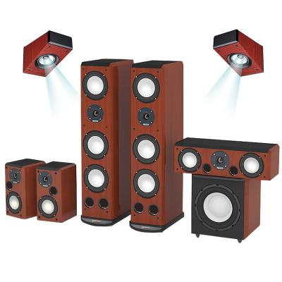 China Accusound 5.1.2 Atmosphere DTS X Tower Floorstanding Home Theater System With 300Watss Powered Subwoofer Surround Speakers Delta for sale