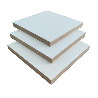 China Moisture Proof Melamine MDF Board PET Film Laminated This White Wood Germany Pcs High Class Feature Fiber Origin PUR Surface Paper Material shine for sale