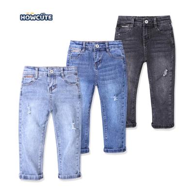 China Wholesale Boys Breathable Skinny Fit Toddler Customization Zipper Full Waist Basic Jeans For Boy for sale