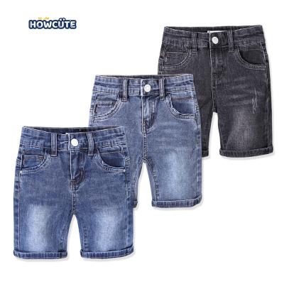 China Custom High Quality Color Fade Proof New Design Zipper Fly Waist Zipper Jeans Denim Shorts Pants For Boys for sale