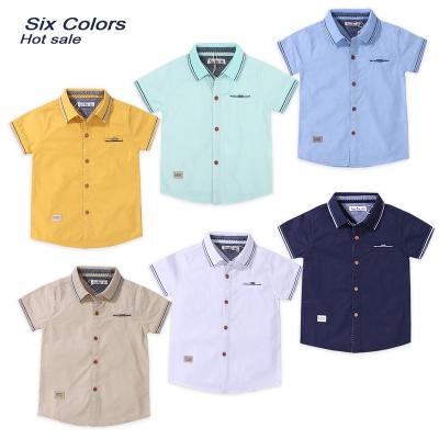 China Customizable anti-shrink clothing boys simple kids shirts boys fashion new products summer kids clothes shirts for sale