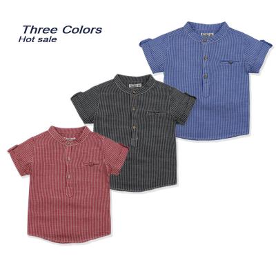 China Customizable Wholesale Cotton Anti-Shrink Clothing Wholesale Customizable Anti-Shrink Shirt Kids Clothing Short Sleeve 100% Short Sleeve Blouses Tops for sale