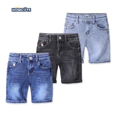 China Wholesale High Quality Color Fade Proof Stain Summer Pattern Kids Jeans Slim Fit Classic Shorts For Boys for sale