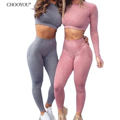 China Gray Sport Female Fitness And Yoga Breathable Soft And Comfortable Seamless Wear/Sportwear/Athletic Wear for sale