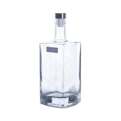 China Beverage Premium Factory Custom Design China Wholesale 500ml 700ml 1 Liter Tequila Vodka Whiskey Gin Glass Bottle for sale