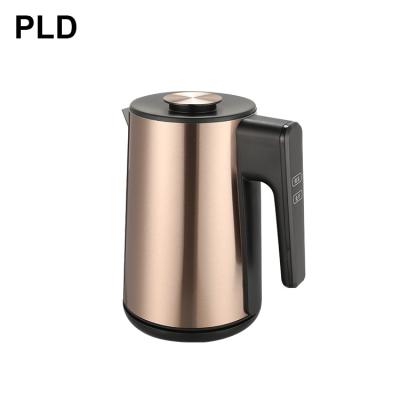 China 1.5L Electric Kettle 1500w Extended Power Dual Layer Thermostat Contact Gold Electronic Appliance Kettle 1.5L Color for sale