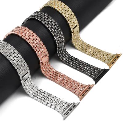 China Wholesale Luxury Function Smart Watch Band Metal Stainless Steel Watch Strap For Apple Watch for sale