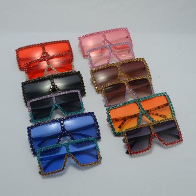 China Custom Wholesale 2021 Fashion CASSBOJUE Sunglasses With Logo Trending Mommy And Me Set Rhinestone Shades Sunglasses for sale